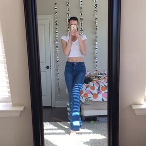 Blue flare jeans bdg